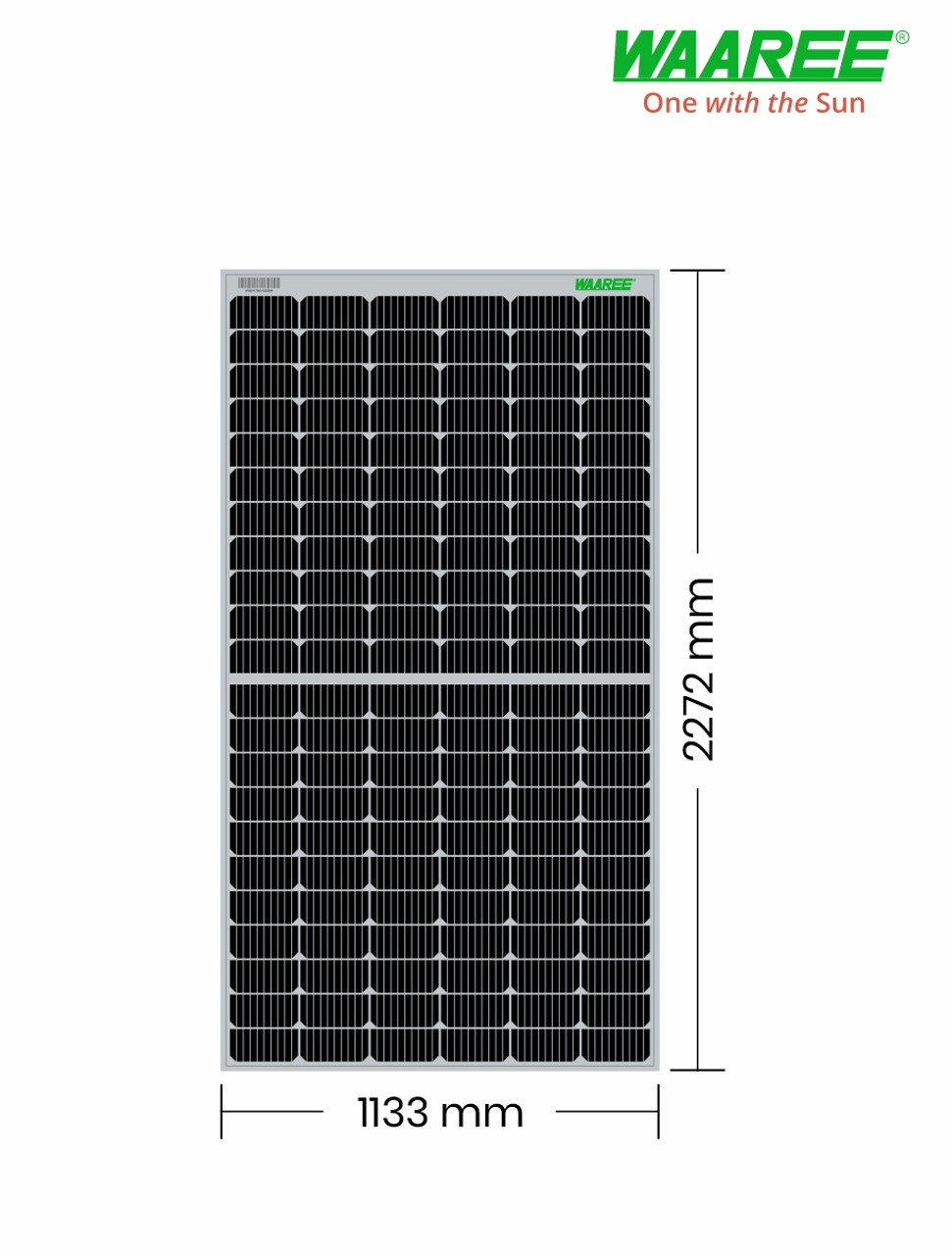 WAAREE 540Wp 144 Cells 24 Volts Mono PERC Solar Module